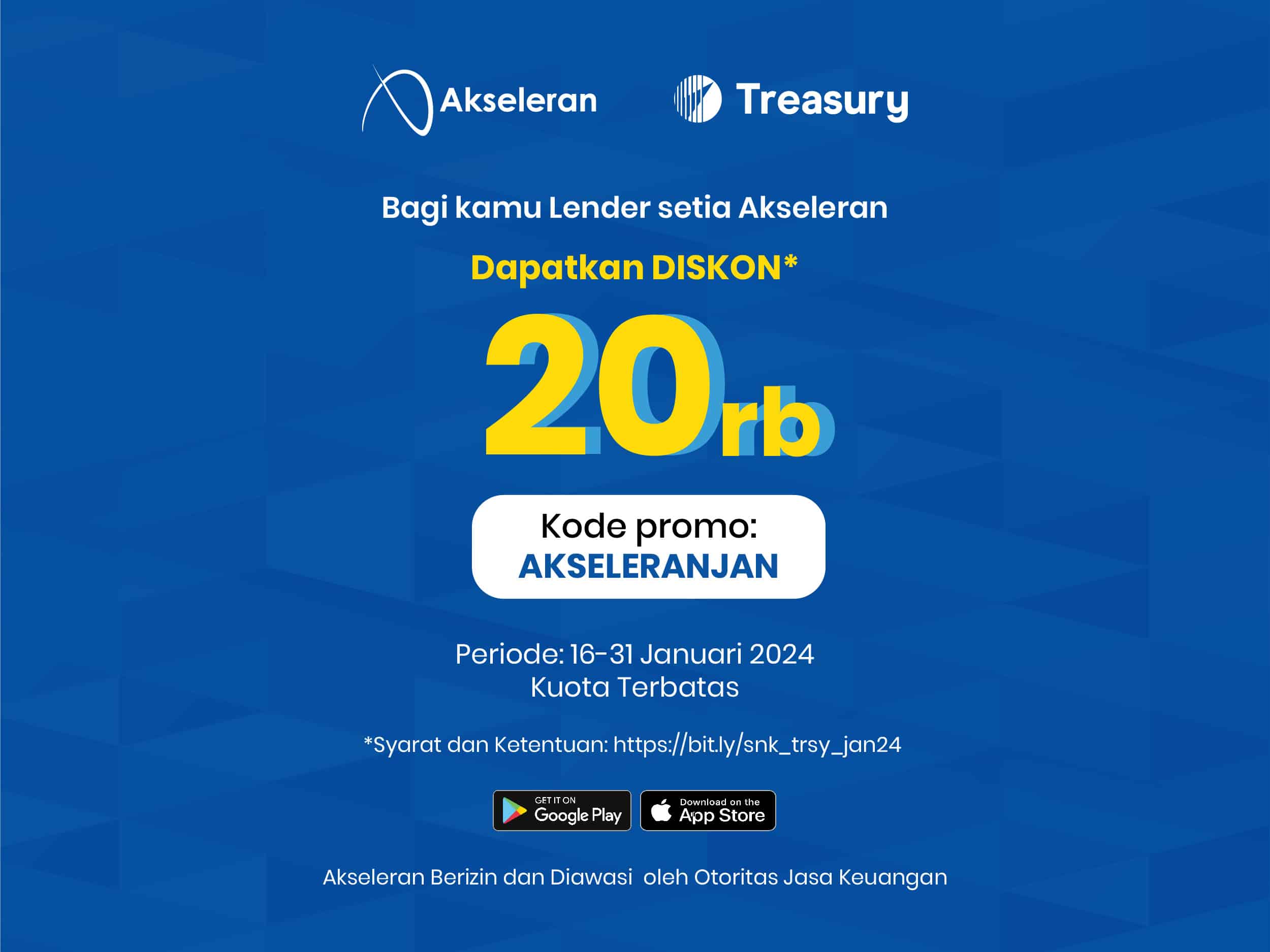 Promo Voucher Treasury Januari 2024 - Akseleran Blog